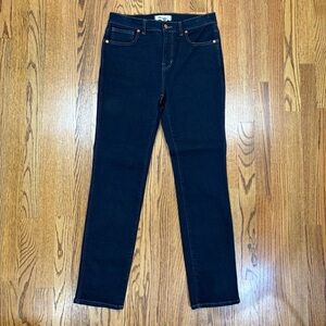 Madewell Mid-Rise Dark Blue Stovepipe Denim Jeans